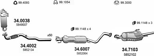 ASSO ART1727 - Система випуску ОГ autocars.com.ua