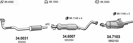 ASSO ART1729 - Система випуску ОГ autocars.com.ua