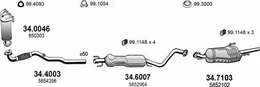 ASSO ART1748 - Система випуску ОГ autocars.com.ua