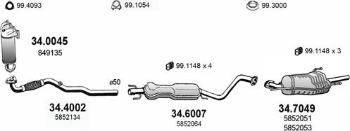 ASSO ART1755 - Система випуску ОГ autocars.com.ua