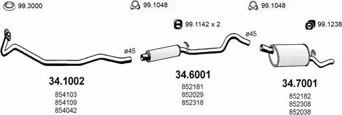 ASSO ART1767 - Система випуску ОГ autocars.com.ua