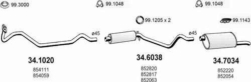 ASSO ART1777 - Система випуску ОГ autocars.com.ua