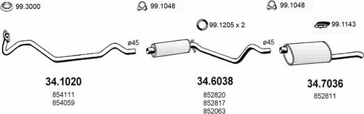 ASSO ART1779 - Система випуску ОГ autocars.com.ua