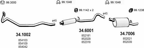 ASSO ART1792 - Система випуску ОГ autocars.com.ua
