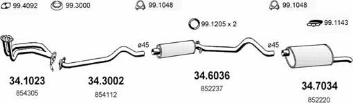 ASSO ART1793 - Система випуску ОГ autocars.com.ua