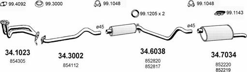 ASSO ART1794 - Система випуску ОГ autocars.com.ua