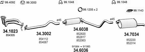 ASSO ART1798 - Система випуску ОГ autocars.com.ua