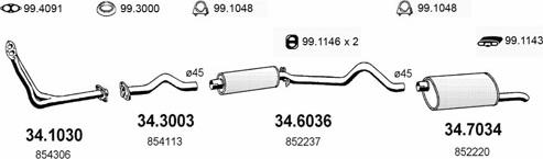 ASSO ART1809 - Система випуску ОГ autocars.com.ua