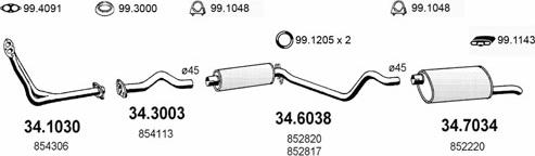 ASSO ART1810 - Система випуску ОГ autocars.com.ua
