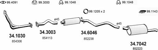 ASSO ART1812 - Система випуску ОГ autocars.com.ua
