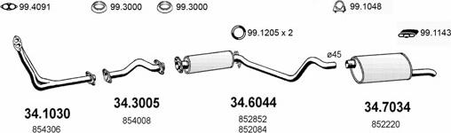 ASSO ART1813 - Система випуску ОГ autocars.com.ua