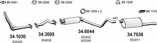 ASSO ART1814 - Система випуску ОГ autocars.com.ua