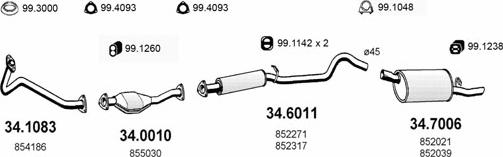 ASSO ART1817 - Система випуску ОГ autocars.com.ua