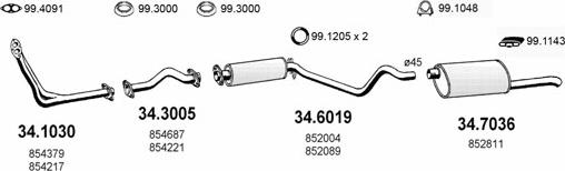 ASSO ART1818 - Система випуску ОГ autocars.com.ua