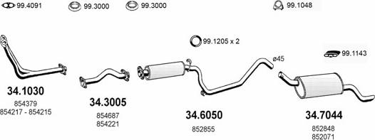 ASSO ART1820 - Система випуску ОГ autocars.com.ua