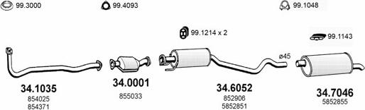 ASSO ART1821 - Система выпуска ОГ avtokuzovplus.com.ua