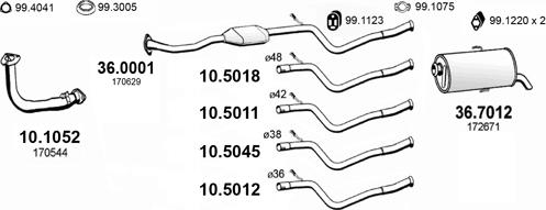 ASSO ART1828 - Система випуску ОГ autocars.com.ua