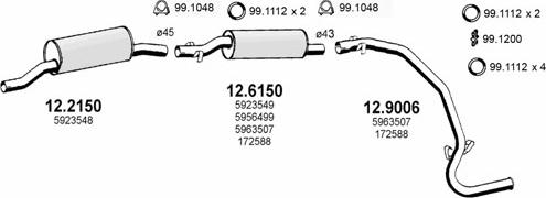 ASSO ART1836 - Система випуску ОГ autocars.com.ua