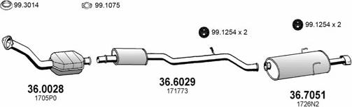 ASSO ART1844 - Система випуску ОГ autocars.com.ua