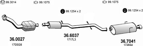 ASSO ART1846 - Система випуску ОГ autocars.com.ua