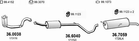 ASSO ART1860 - Система випуску ОГ autocars.com.ua