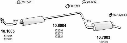 ASSO ART1874 - Система випуску ОГ autocars.com.ua