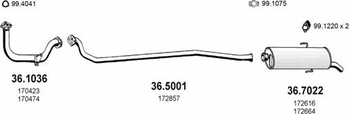 ASSO ART1888 - Система випуску ОГ autocars.com.ua