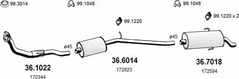 ASSO ART1890 - Система випуску ОГ autocars.com.ua