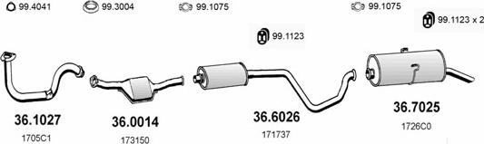 ASSO ART1905 - Система випуску ОГ autocars.com.ua