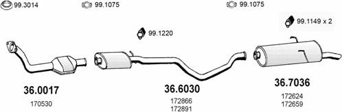 ASSO ART1933 - Система випуску ОГ autocars.com.ua