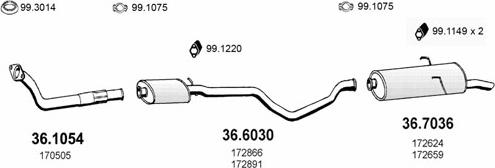 ASSO ART1934 - Система випуску ОГ autocars.com.ua
