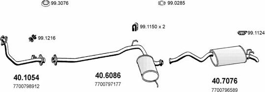 ASSO ART1990 - Система випуску ОГ autocars.com.ua