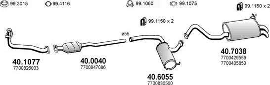 ASSO ART2038 - Система випуску ОГ autocars.com.ua