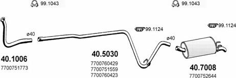 ASSO ART2042 - Система випуску ОГ autocars.com.ua
