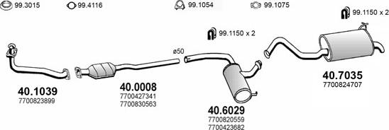 ASSO ART2043 - Система випуску ОГ autocars.com.ua