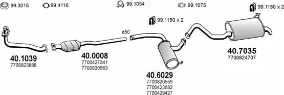 ASSO ART2044 - Система випуску ОГ autocars.com.ua