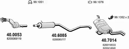 ASSO ART2059 - Система випуску ОГ autocars.com.ua