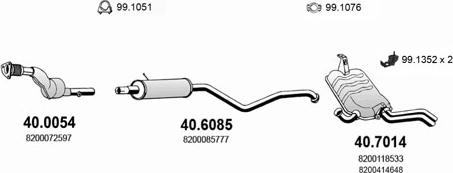 ASSO ART2060 - Система випуску ОГ autocars.com.ua