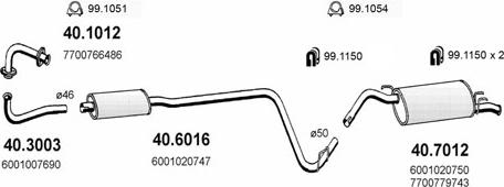 ASSO ART2073 - Система випуску ОГ autocars.com.ua
