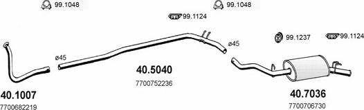 ASSO ART2106 - Система випуску ОГ autocars.com.ua