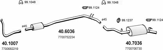 ASSO ART2107 - Система випуску ОГ autocars.com.ua