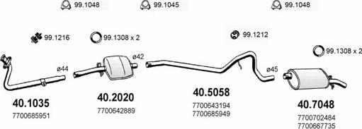 ASSO ART2117 - Система випуску ОГ autocars.com.ua