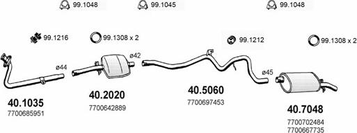 ASSO ART2118 - Система випуску ОГ autocars.com.ua