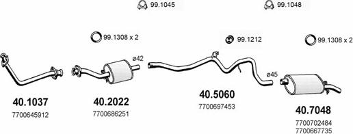 ASSO ART2119 - Система випуску ОГ autocars.com.ua