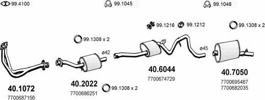 ASSO ART2121 - Система випуску ОГ autocars.com.ua
