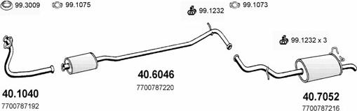 ASSO ART2122 - Система випуску ОГ autocars.com.ua