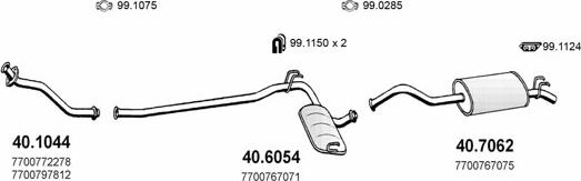 ASSO ART2153 - Система випуску ОГ autocars.com.ua