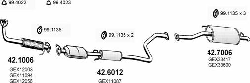 ASSO ART2168 - Система випуску ОГ autocars.com.ua