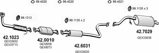 ASSO ART2171 - Система випуску ОГ autocars.com.ua