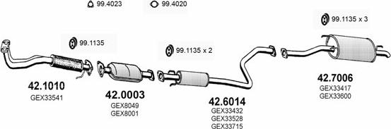 ASSO ART2174 - Система випуску ОГ autocars.com.ua